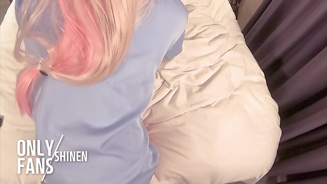 Japanese cosplayer mahiro-chan fingering and sex toy fucking anime cosplay part