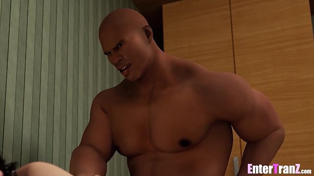 Trans woman deep throats bbc in club backroom