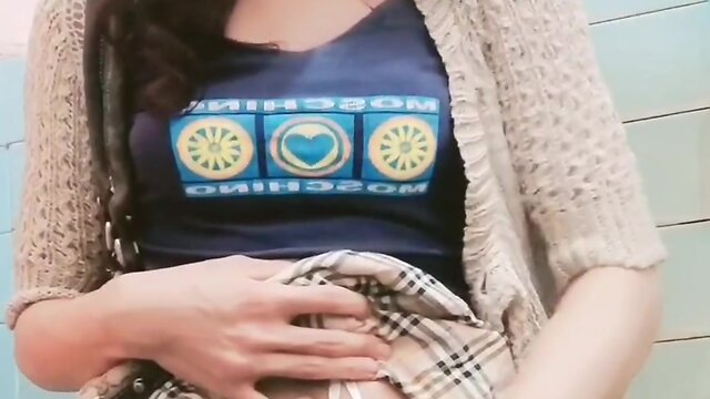 Masturbating in a public restroom