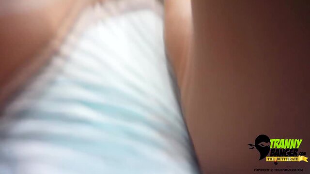 Or teentrans person with big breasts exposes their hard penis and fucks tranny bangers anus