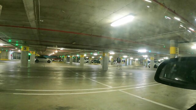 Carpark sissy almost caught