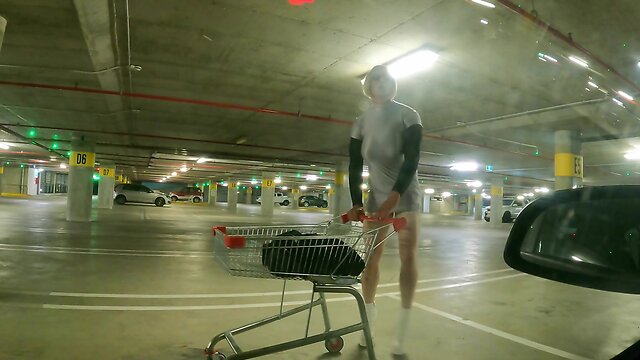 Carpark sissy almost caught