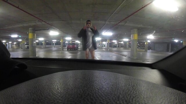 Carpark sissy almost caught