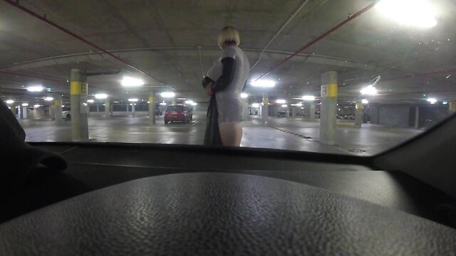 Carpark sissy almost caught