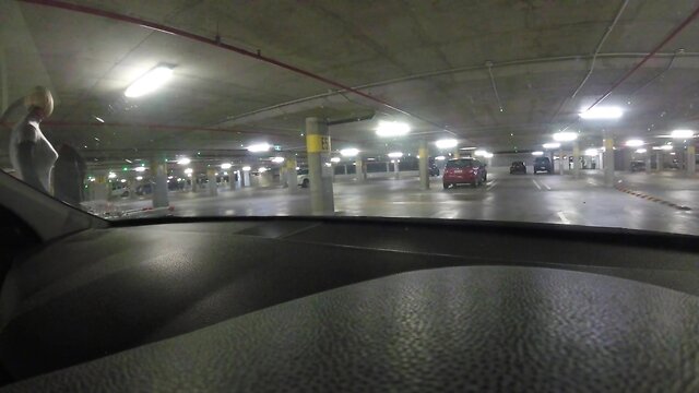 Carpark sissy almost caught