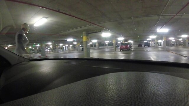 Carpark sissy almost caught