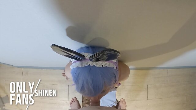 Or teenre:zero rem cosplayer anal training and blowjob