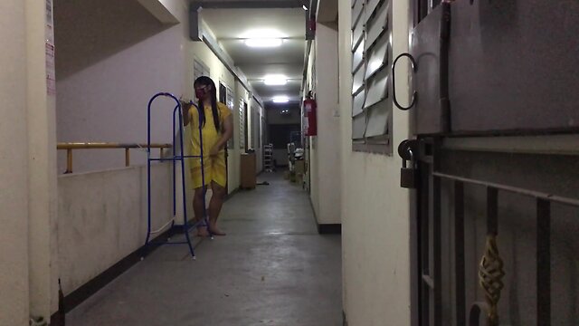 Thai ladyboy solo dress up 3