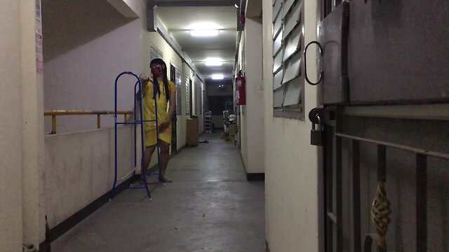 Thai ladyboy solo dress up 3