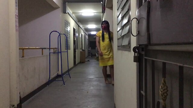 Thai ladyboy solo dress up 3