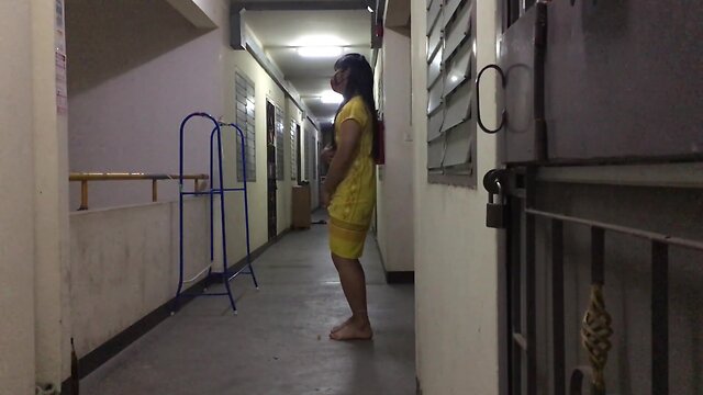 Thai ladyboy solo dress up 3