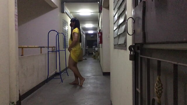 Thai ladyboy solo dress up 3