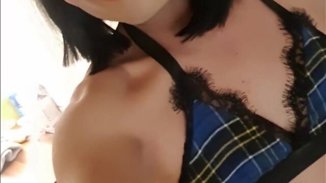 Little sissy outfitted and ready for school