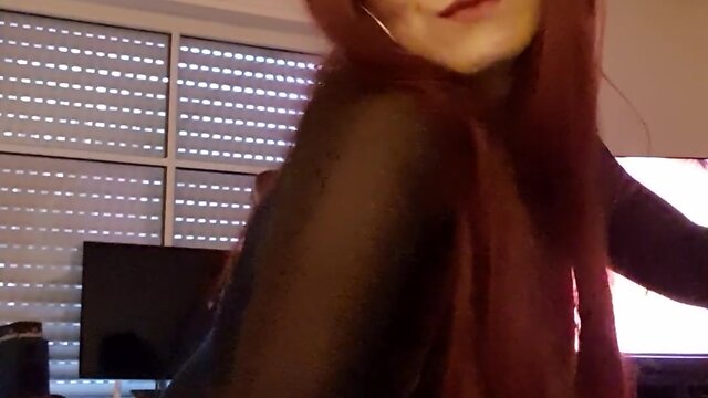 The small one in a nylon catsuit