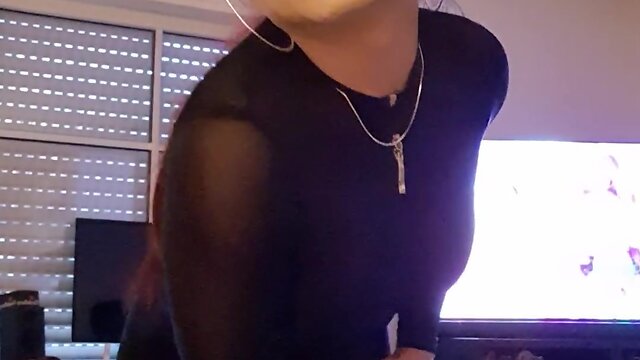 The small one in a nylon catsuit