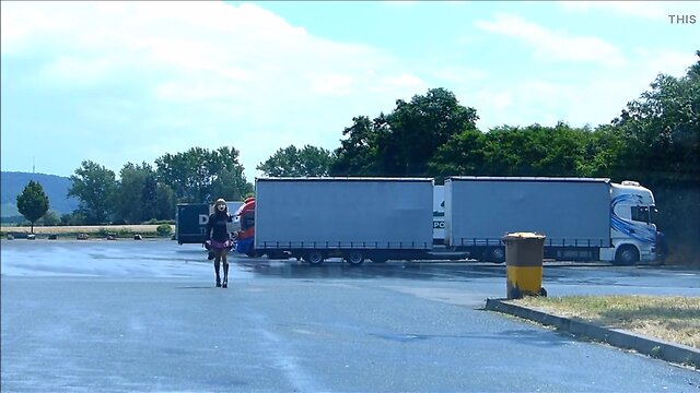Monique taking a stroll on tv