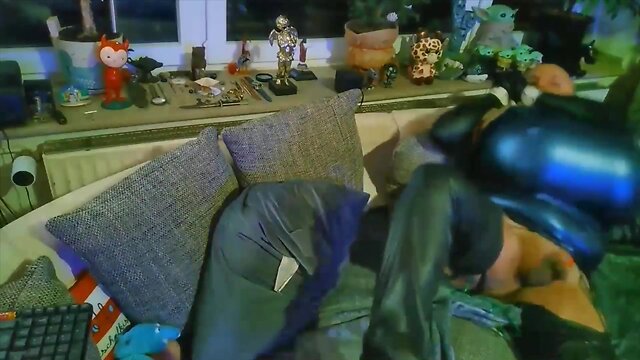 Self-tied bdsm anal torture with automatic giant pumped dildo cup z monster giant tits crossdresser fetish