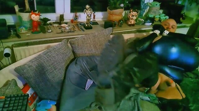 Self-tied bdsm anal torture with automatic giant pumped dildo cup z monster giant tits crossdresser fetish