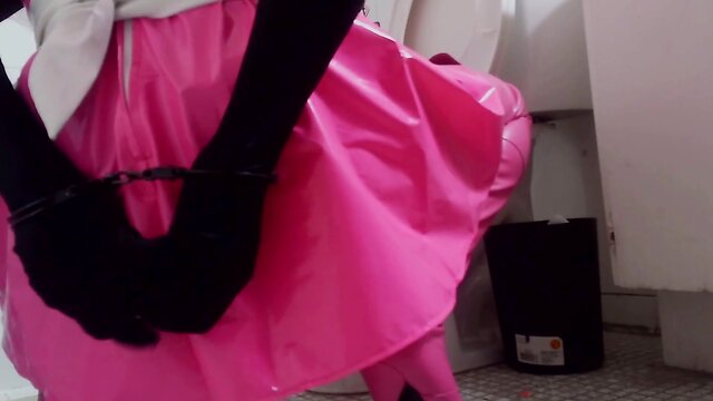 Toilet brush gag for sissy maids