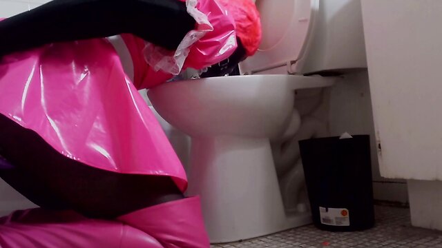 Toilet brush gag for sissy maids