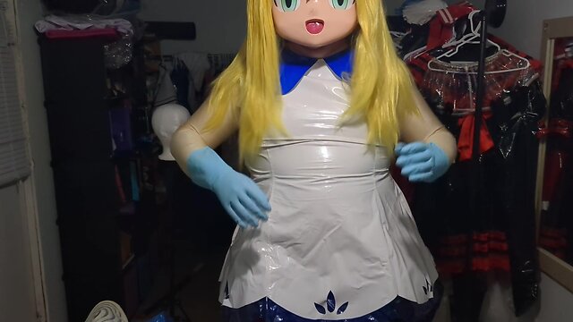 Kigurumi pvc lillie cosplay gagged, breathplay, and vibrator play