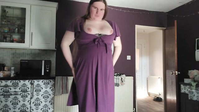 Trans bbw in heels and vintage dress