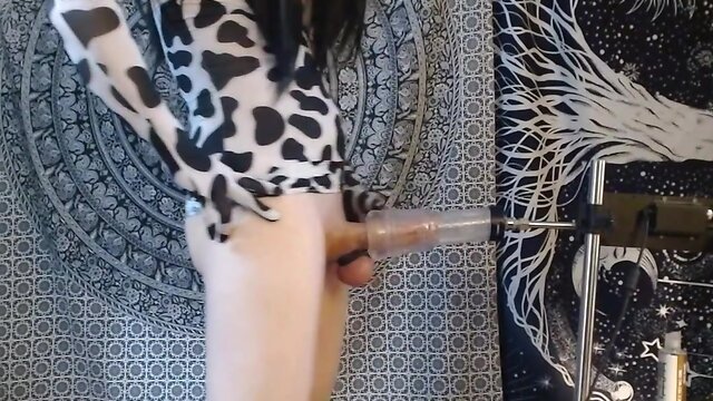 Cow slut releasing stress through big dick