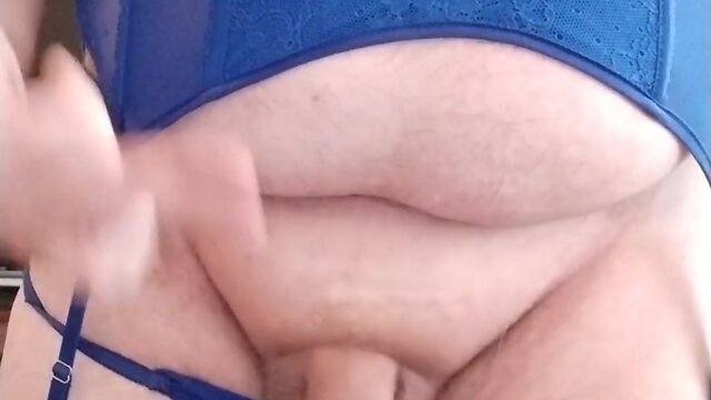 Aleksa enjoying herself with her penis and reaching a powerful orgasm