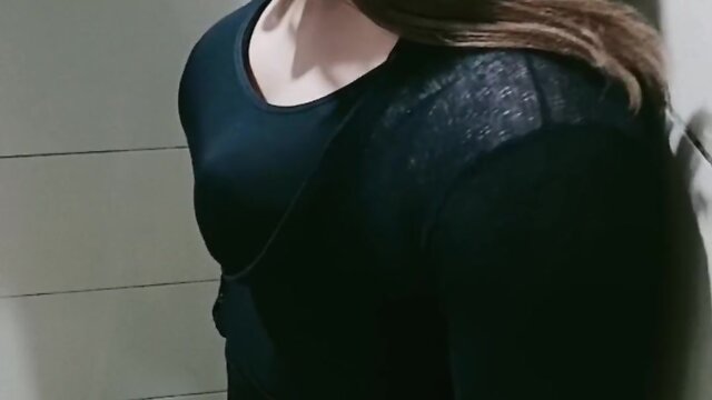 Asian crossdresser performing solo