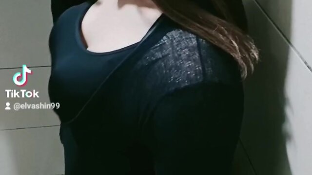 Asian crossdresser performing solo