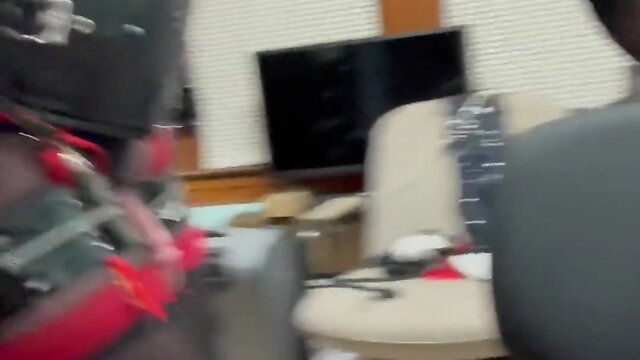 Black & red patent leather angels