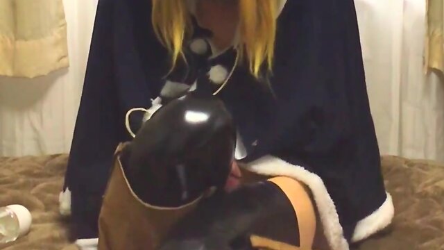 High heels and boots mirror dildo anal play