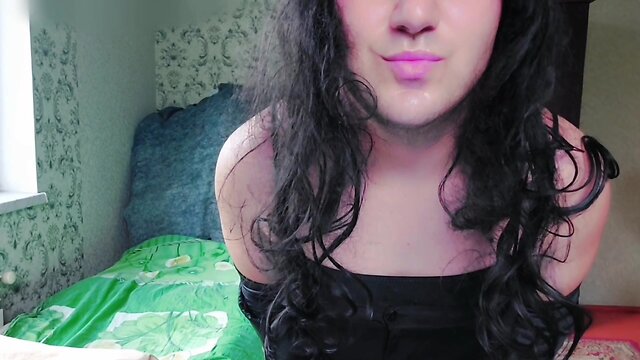 Sweaty, glistening bbw beauty