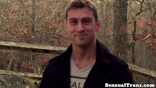 Tattooed busty trans performer pounded after blowjob