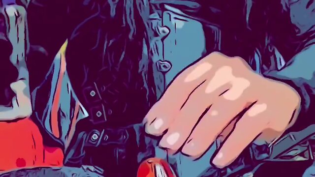 Sitting with the angels and a shiny pantyhose cock