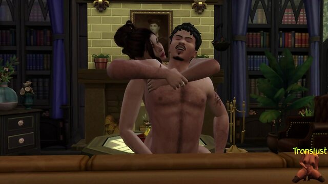 Sizzling shemale milf pleasures man in his home - wickedwhims