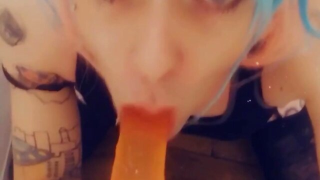 Cosplayer in mini dress wearing flirty outfit