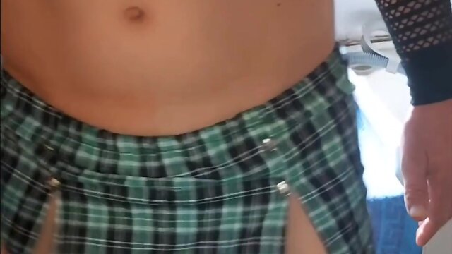 2 lovesense insertions and quick tease in new stretch pants