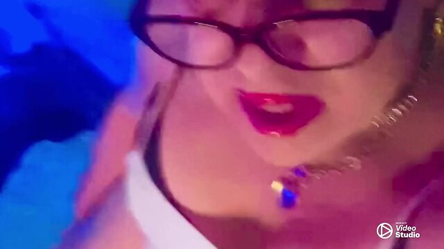 Krissy sweets high heels compilation stroking her she-cock