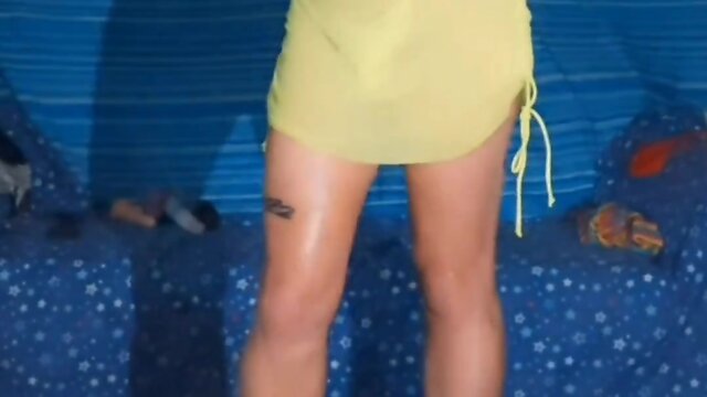 Compilation of bikini, pink garter, and tennis skirt playfulness