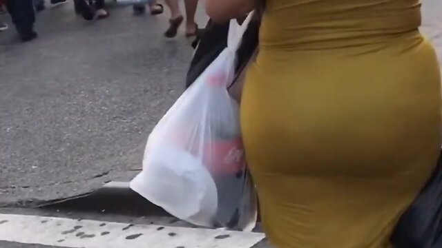 Yellow dress showing panty mmm