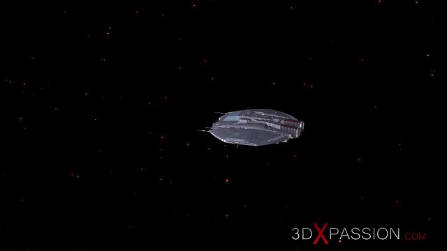 3d dickgirl and horny blonde get intimate in space station