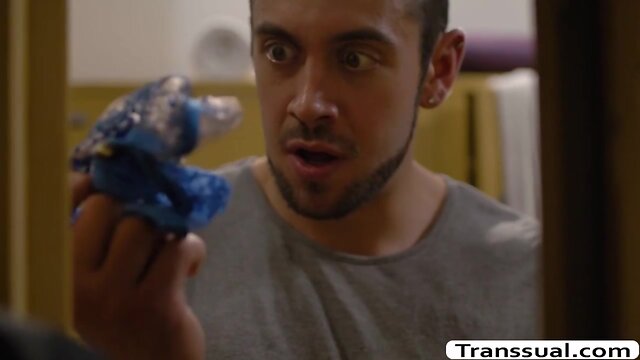 Ebony ts anal fucked by random guy