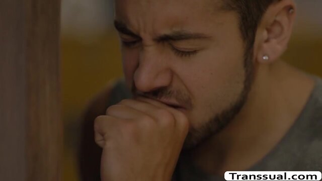 Ebony ts anal fucked by random guy