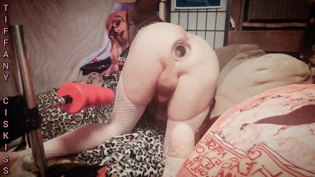Tiffany ciskiss anal machine fucking xl dildo