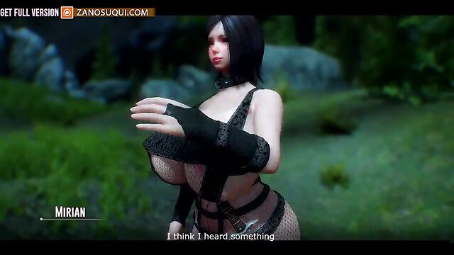 3d futanari orc and big-busted woman intimate encounter