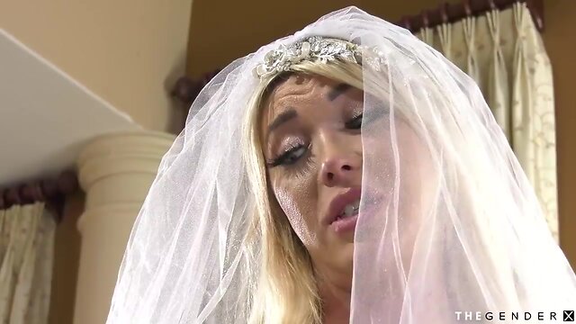 Interracial duo breeds blonde t-girl