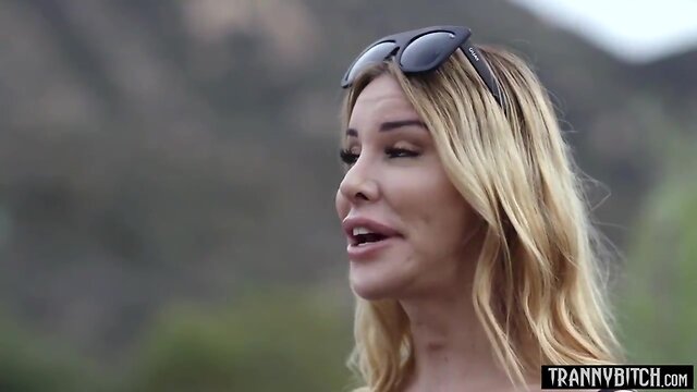 Ts tranny and big-boobed milf have passionate fling