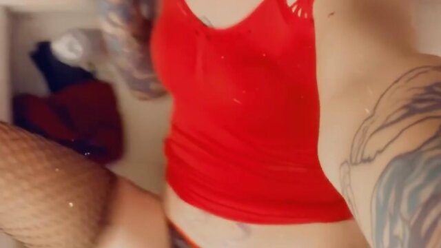 Feminized trans person enjoys being penetrated.