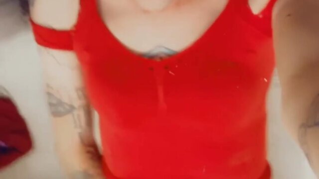 Feminized trans person enjoys being penetrated.